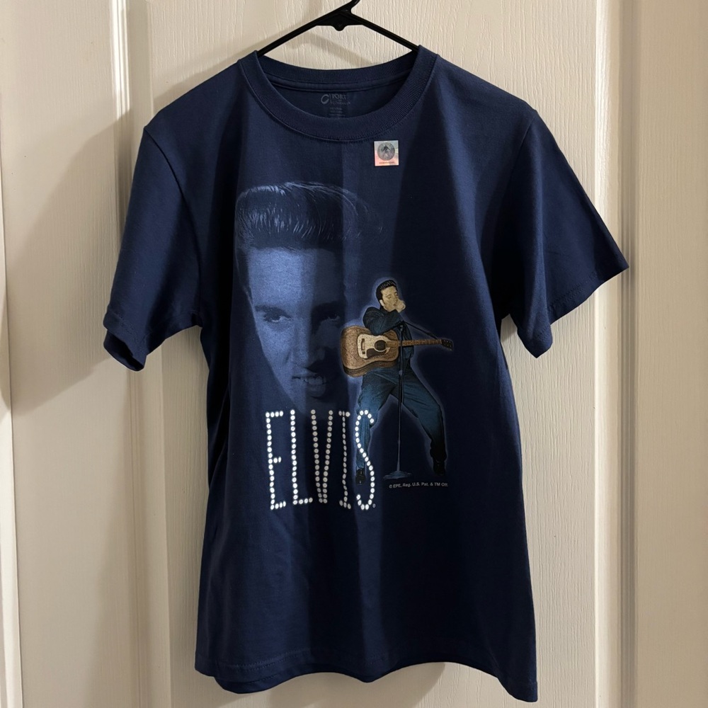Port and Company Navy Elvis Graphic Tee